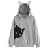 Women's Casual Hoodie - Character Gray L - menochic